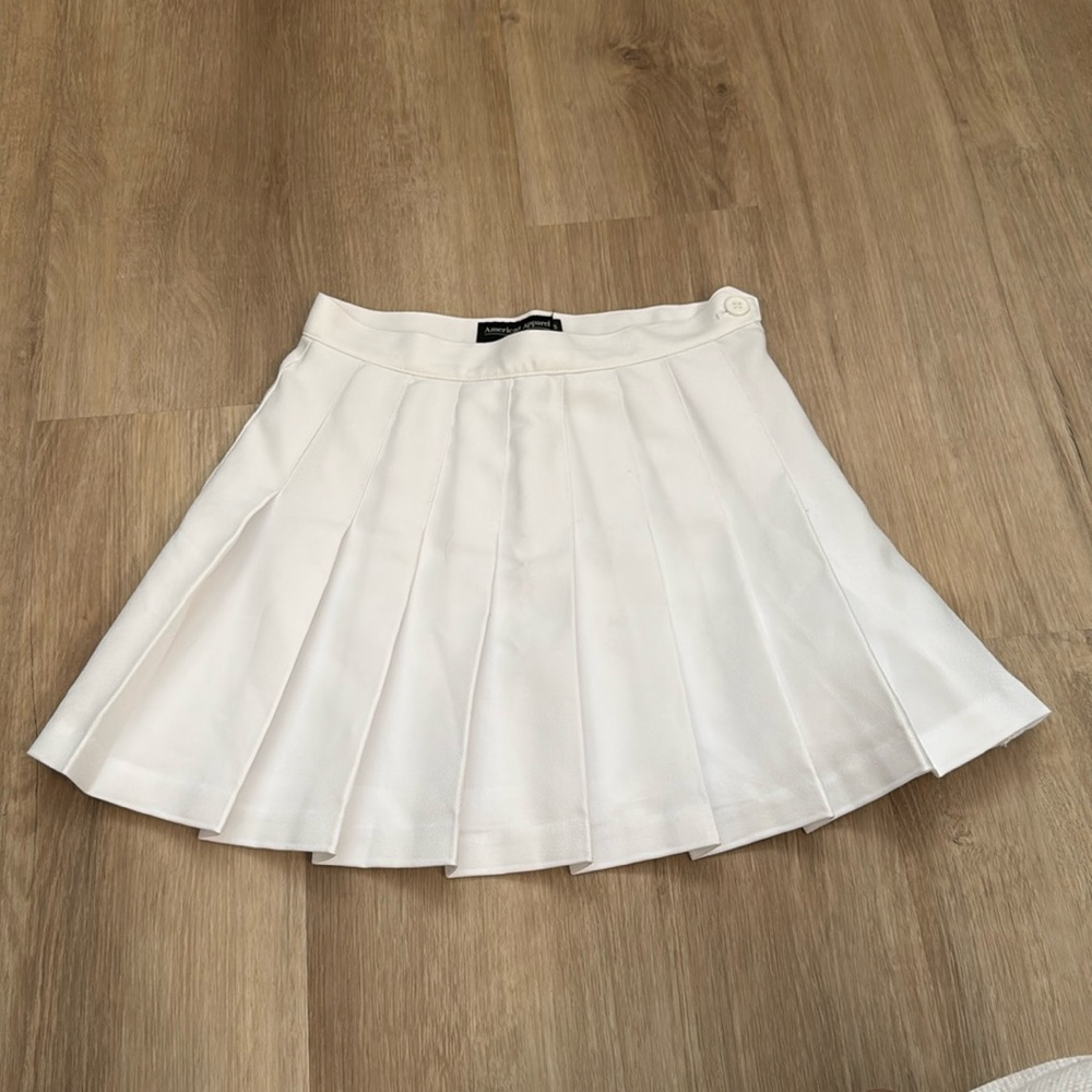 American Apparel White Tennis Skirt